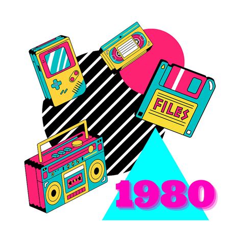 1980 Pop Culture Retro Vintage 80s Gifts Digital Art by Aaron Geraud ...