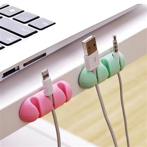 2PCS Self Stick Headphone Headset Wire Wrap Rack Organizer Cable Holder ...