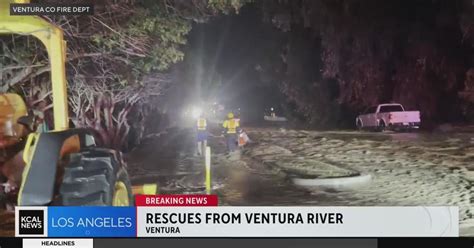 18 rescued from flooding in Ventura - CBS Los Angeles