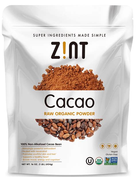 Zint Raw Organic Cacao Powder, 16 Oz. - Walmart.com