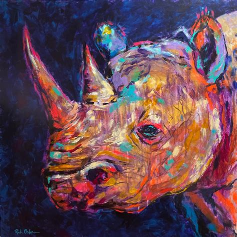 Rhinoceros Rex | Fine Art Original Painting by Rick Osborn