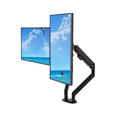 Buy Dual Monitor Stand - Height Adjustable Spring Double Arm Monitor ...