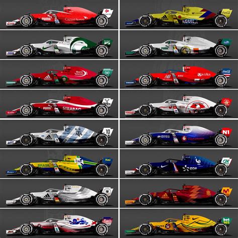 F1 concept livery designs based on each football kit of the 32 World ...