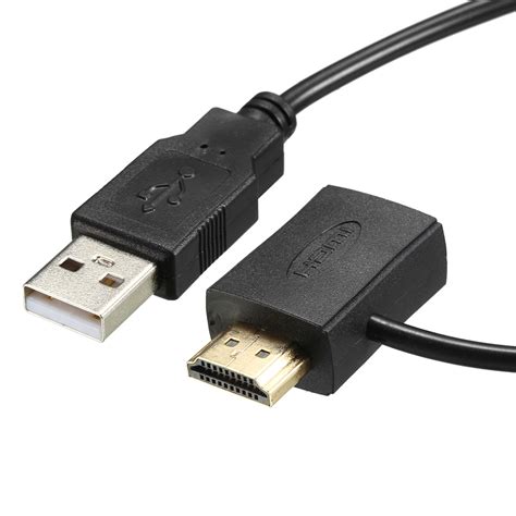 HDMI to HDMI Adapter with 2.0 USB Connector HDMI Male to HDMI Female ...