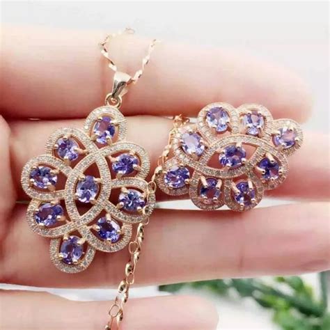 Fidelity Natural 4*5mm tanzanite s925 sterling silver luxury fine ...