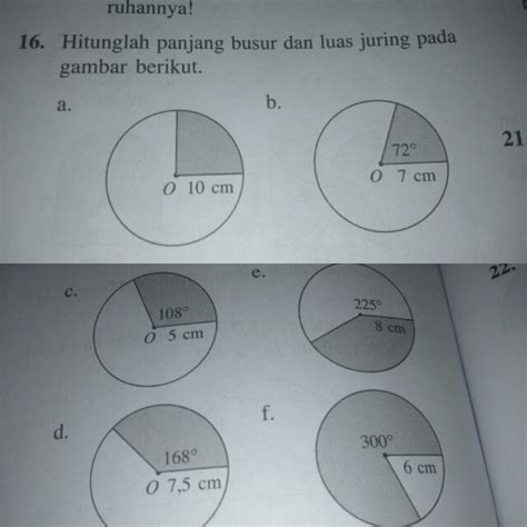 Contoh Latihan Soal: Soal Matematika Kelas 6 Juring Lingkaran