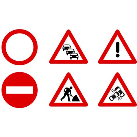 Traffic signs icons vector graphics | Free SVG