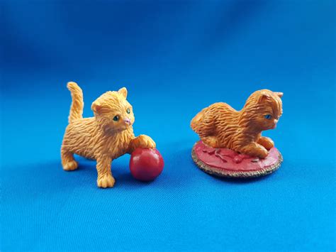 Small Cat Figure Rubber Cat Figurine Cat Figurine Resin Cat | Etsy