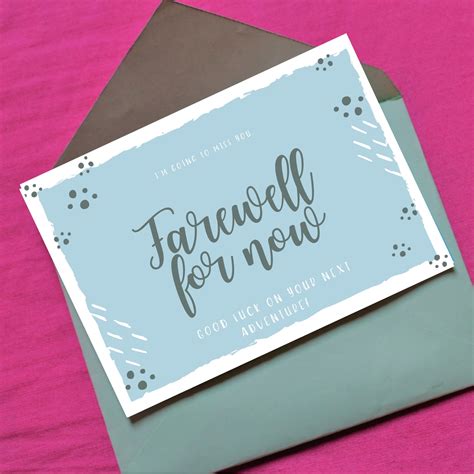 Printable Farewell Card, Printable Card, Digital Download, Digital ...