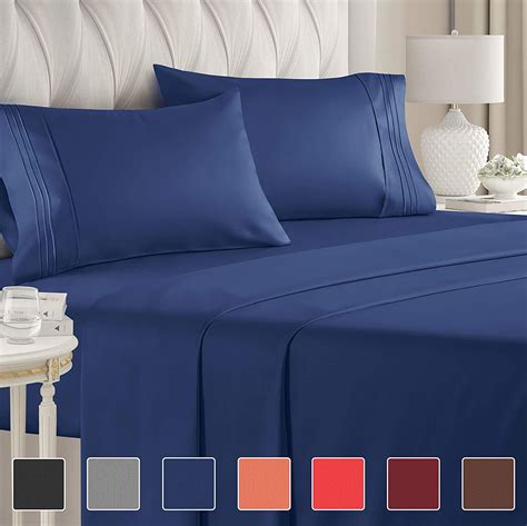 Queen Size Sheet Set - 4 Piece - Luxury Bed Sheets - Extra Soft - Deep ...