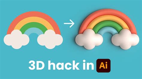 Easy 2D to 3D Illustration Hack for Beginners | Adobe Illustrator ...