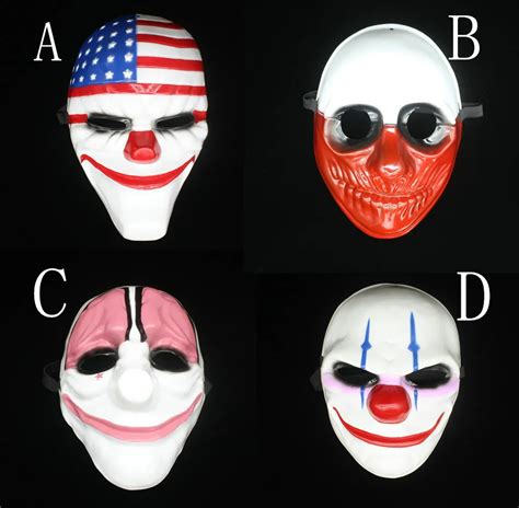 Payday 2 Mask Dallas mask/Wolf/Chains/Hoxton cosplay halloween horror ...