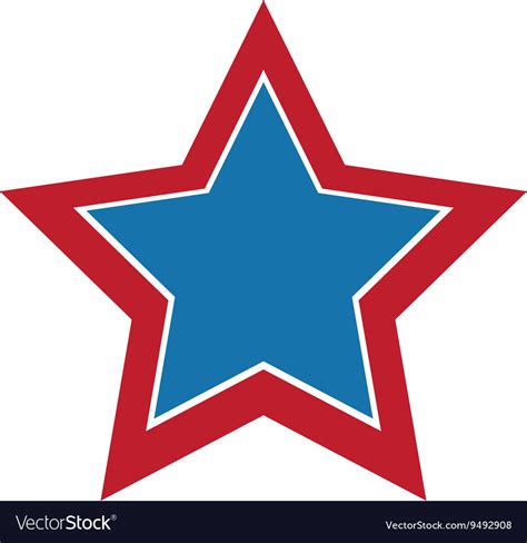 Set of red white and blue stars Royalty Free Vector Image