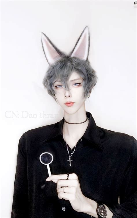 Anime boy cat ears cosplay