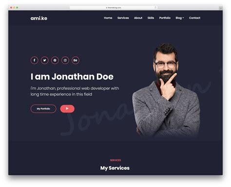 Personal Website Template React