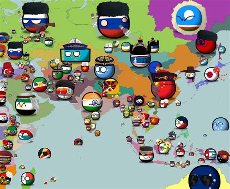 Alternate map of Asia with countryballs #1 by comradeprophet27 on ...