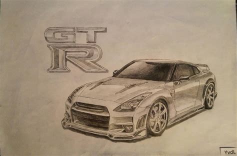 Drawing Of A Nissan Gtr I Did A Couple Of Months Ago What Do You Guys ...