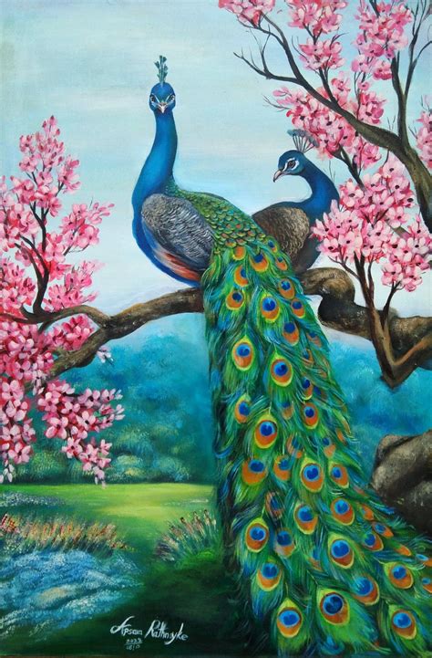 Peacock acrylic painting acrylic painting – Artofit