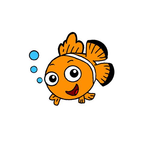 How to Draw Nemo (Finding Nemo) - Step by Step Easy Drawing Guides ...