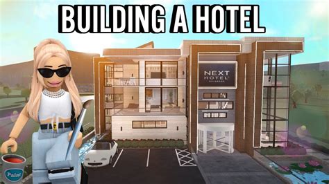 BUILDING A BLOXBURG HOTEL | roblox - YouTube