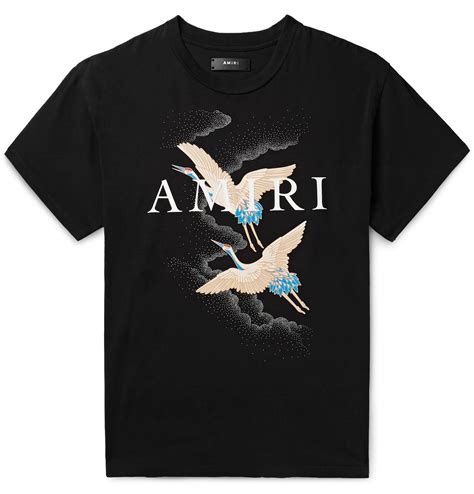 Amiri Logo Crane Print T-shirt in Black for Men - Save 27% - Lyst