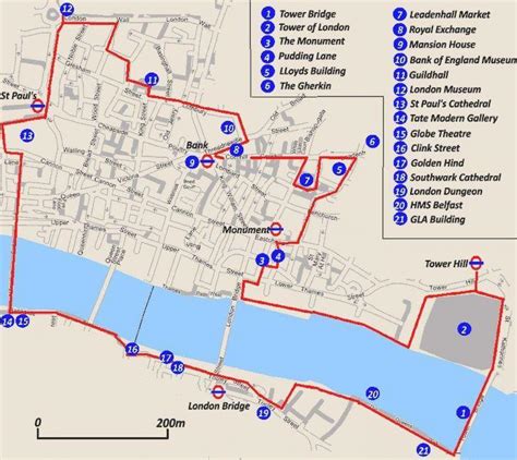 Walk London map - Walking map London (England)