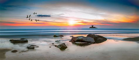 Free photo: Sea Rocks Surrounded by Body of Water High-saturated ...