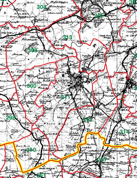 GENUKI: Map of Barnoldswick Parish, West Riding of Yorkshire, England ...