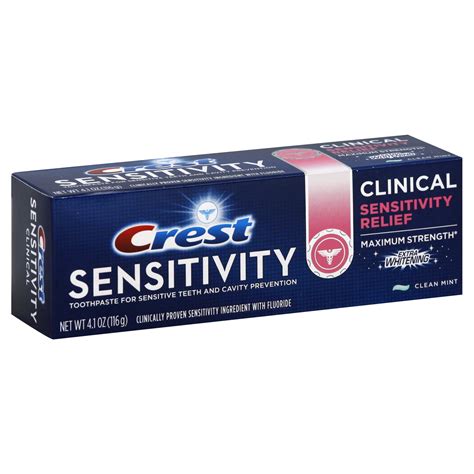 Crest Sensitivity Extra Whitening Toothpaste, Clinical, Sensitivity ...