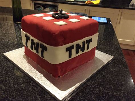 Minecraft TNT cake