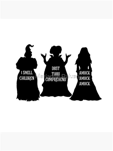 "Sanderson Sister Silhouette Quotes" Art Board Print for Sale by ...