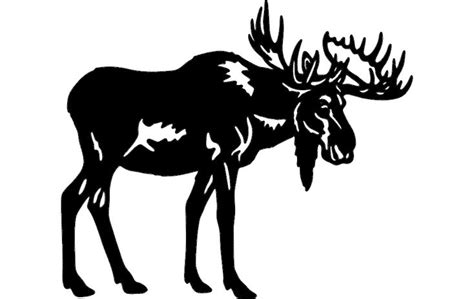 Bull Moose dxf File | Moose silhouette, Bull moose, Silhouette free