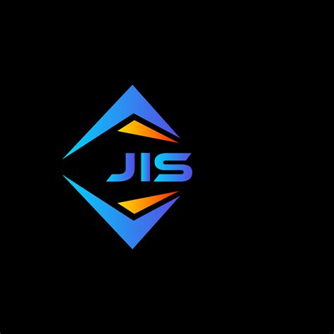 JIS abstract technology logo design on Black background. JIS creative ...