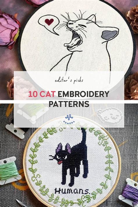 Cat embroidery patterns