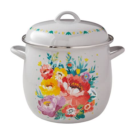 The Pioneer Woman Sweet Romance 12-Quart Enamel on Steel Stock Pot ...