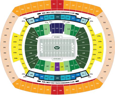 MetLife Stadium, E. Rutherford NJ - Seating Chart View