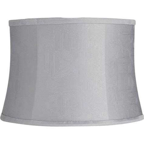 Springcrest Softback Drum Lamp Shade Gray White Medium 14" Top X 16 ...