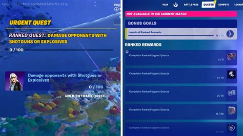 How to Complete Ranked Urgent Quests Fortnite - YouTube