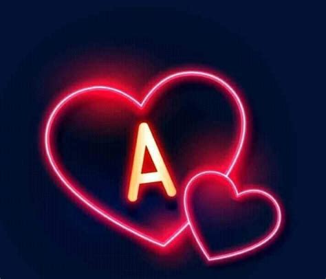 Red Glowing Heart A to Z Complete Alphabet Dpz for Girlz Wallpaper B ...