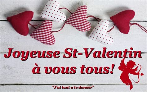 red and white valentine's day decorations with the words joyeuse st ...