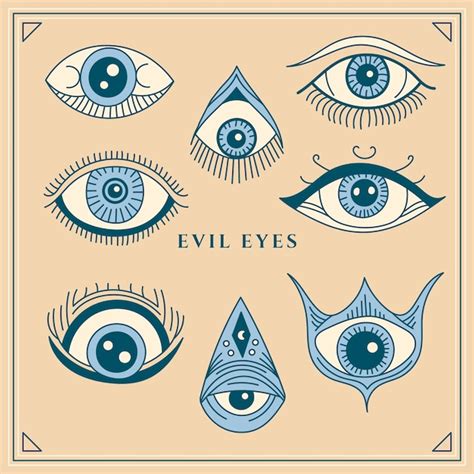 Free Vector | Evil eye symbol set