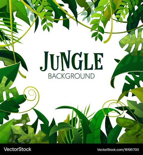 Jungle tropical leaves background Royalty Free Vector Image