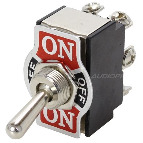 Aviation type Toggle Switch 2 pole 250V 10A - Audiophonics