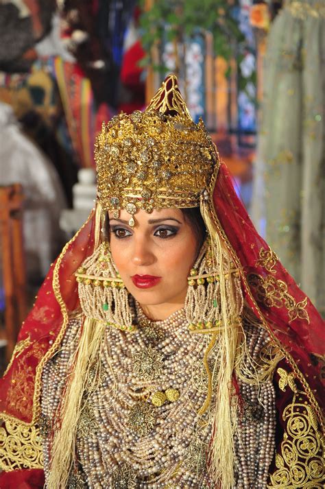 ). The traditional costume of Tlemcen is an Algerian dress composed of ...