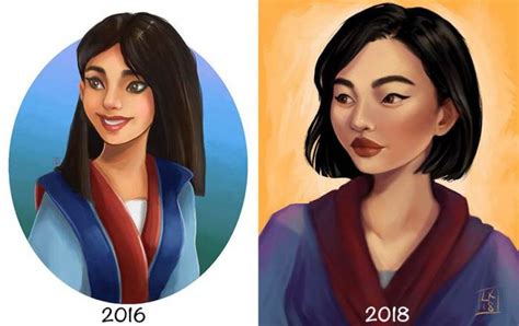 An Illustrator Redid All Her Artwork From Two Years Ago To See How She ...