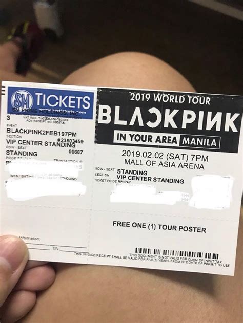 Blackpink VIP Center Standing ticket, Tickets & Vouchers, Event Tickets ...