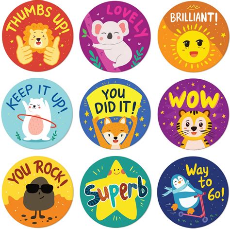 Buy Reward Stickers for Kids by Sweetzer & Orange - 1008 Stickers, 8 ...