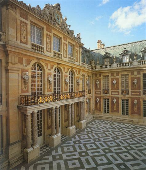 1660s.Cour de Marbre, Château, Versailles.