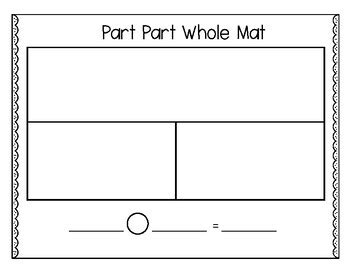 Part Part Whole Addition/Subtraction Work Mat by The Bumbling Bee