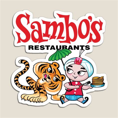 "Sambo's Restaurant Logo with Sambo and Tiger" Magnet by StrangeNotions ...